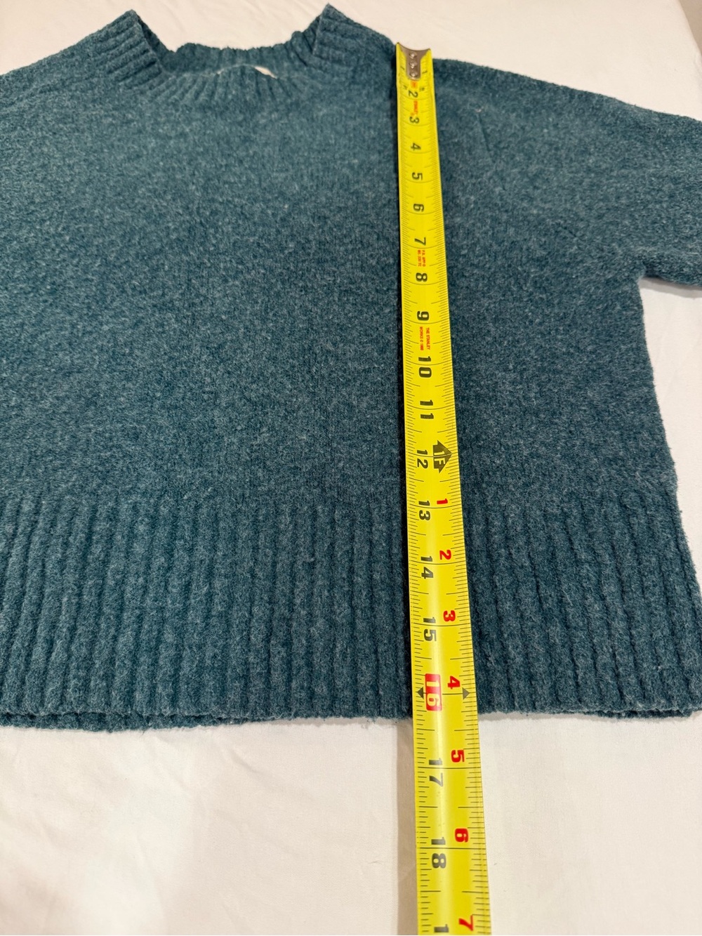 Universal Thread Women's Teal Green Cropped Ribbed Knit Sweater Size S - Picture 7 of 7